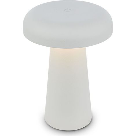 Briloner Lampada da tavolo senza fili Ø12x17cm 2,6W 140lm 3000K bianco caldo dimmerabile grigio chiaro - Lampada da comodino soggiorno camera da letto balcone