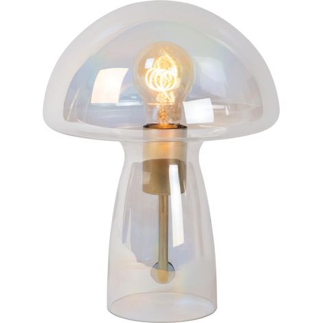 Lampe de table champignon verre clair E27 Fungo Lucide (1/2)