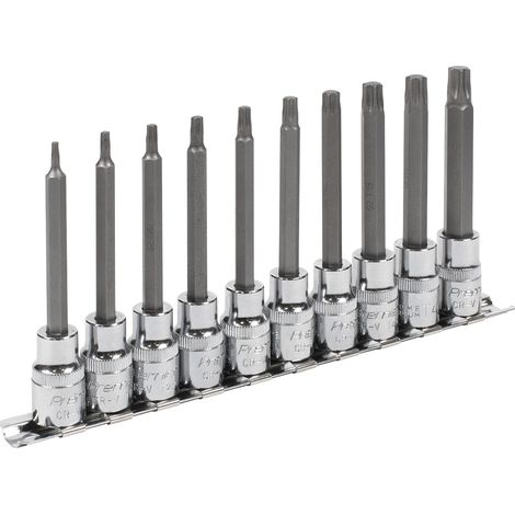 Sealey TRX-Star Socket Bit Set 10pc 3/8""Sq Drive 100mm AK6236