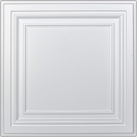 Lot de 12 Dalles Dalles de Plafond en PVC, Panneaux Plafond Suspendu (1/5)