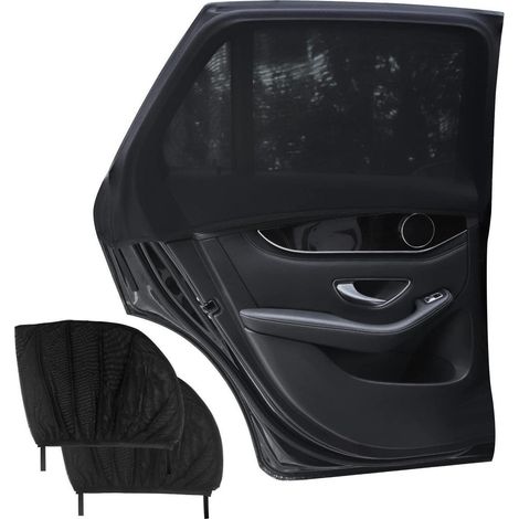 Sonnenschutz Auto Baby Netz für Seitenscheibe, UV-Schutz, Hitzeschutz, 2 Stück (L) (1/5)