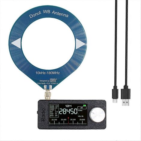 SI4732 0,5–108 MHz LSB USB AM/FM Mini-Taschenradio, 1,9-Zoll-IPS-Bildschirm, Allband-Radioempfänger mit Ringantenne (1/5)