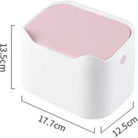POUBELLE - CORBEILLE - SUPPORT SAC Poubelle Couverture de printemps facile à nettoyer Table style-Pink3 (1/4)