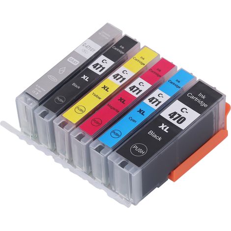Tintenpatronen-Druckzubehörteil für PIXMA MG5740, MG6840, MG7740, TS5040, TS6040, TS8040, 6 Farben (Schwarz, Schwarz, CMY, Grün) (1/5)