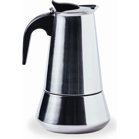 LACOR Milano Caffettiera Italiana, Caffettiera Espressa, Acciaio Inox 18 e 10, Tutte Adatte al Fuoco Compresa l'Induzione, Lavabile in Lavastoviglie, Capacità 10 Tazze, Finitura Lucida, 62031
