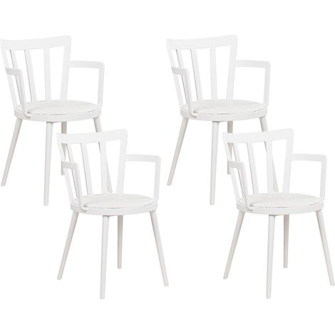 Esszimmerstuhl 4er Set MORILL Weiß