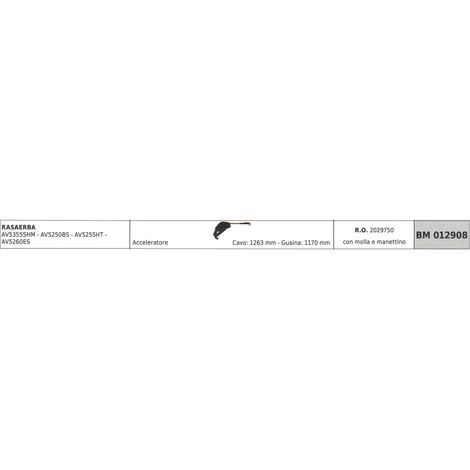 Cavo acceleratore SANDRIGARDEN rasaerba AV5355SHM cavo 1263 mm guaina 1170 mm