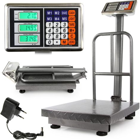Balance électronique d'entrepôt 300 kg, plateforme renforcée (1/5)