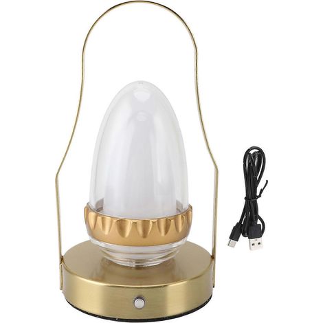 Lanterne LED rechargeable sans fil, lampe de table avec batterie de 3600 mAh, intensité lumineuse réglable en continu, idéale pour la maison, la chambre ou le camping. (1/5)