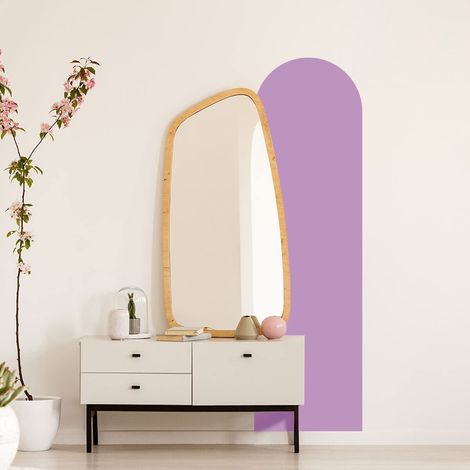 Autocollant Arche Salon Art Moderne et Simple Grand Papier Peint Bohème pour Décoration Salon et Chambre L58 x H140 cm Lilas (1/5)