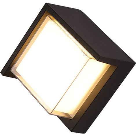 Applique da parete quadrata a LED da 7W in acrilico impermeabile – design moderno per interni, esterni e giardino (luce bianca calda)