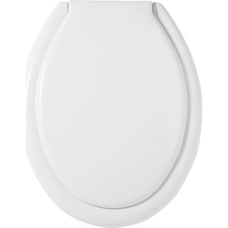 Schläfer 4642101  Tavoletta Wc Copriwater, Sedile Wc, Tavoletta Water Universale, Coprivaso in Termoindurente, Copri Wc con Cerniere Regolabili in Nylon, Colore Bianco Lucido (1/5)