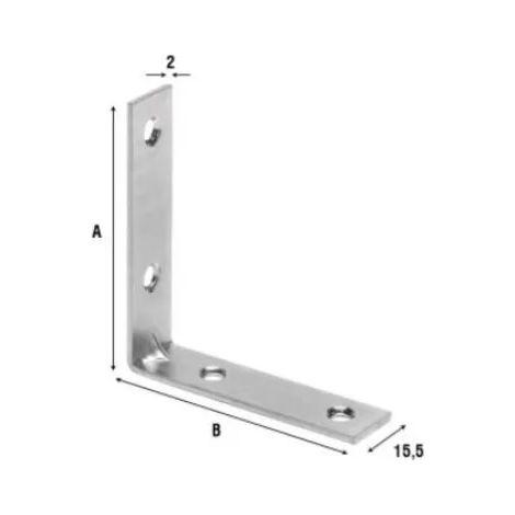 1CF LASTRINA PIEGATA ACCIAIO ZINCATO 100 PZ. 4 Fori mm. 30x30