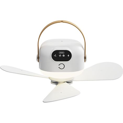 Filiyano-Ventilateur suspendu portable, rechargeable par USB, avec veilleuse, idéal pour le camping. (1/5)