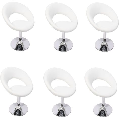[NUNCA USADO] Lote de 6 sillas de comedor Silla de comedor Silla Palermo, blanca (1/5)