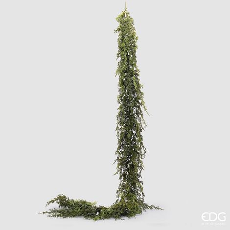 EDG Enzo De Gasperi Festone di Natale Ghirlanda Thuja con Bacche L 195 Cm Verde (1/3)