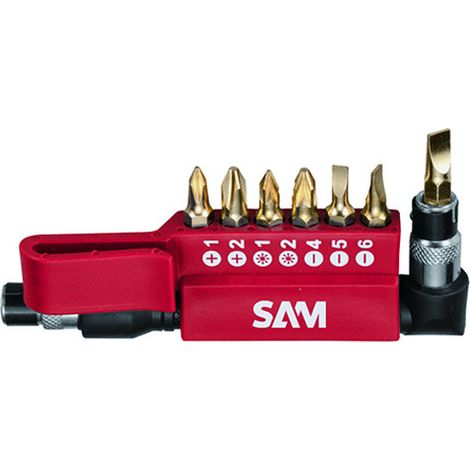Coffret de 7 embouts de vissage avec clé 1 4 SAM OUTILLAGE EMB 7
