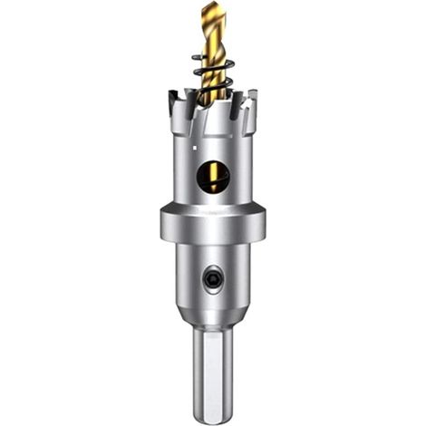 22mm Scie à Cloche en carbure de tungstène, TCT Foret de scie trépan avec 1 forets pilote plaqués titane pour acier inoxydable, feuille, métal…