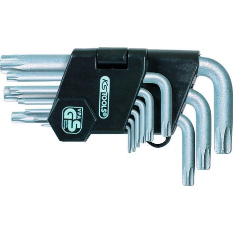 Gioco di 9 chiavi maschio a testa corta Torx