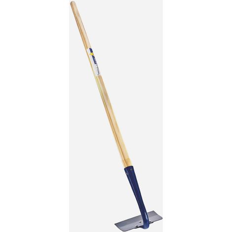 Binette en bois 100 cm – Fer laqué bleu pour désherbage – Outil de jardinage professionnel – Résistante à l'usure – JAD