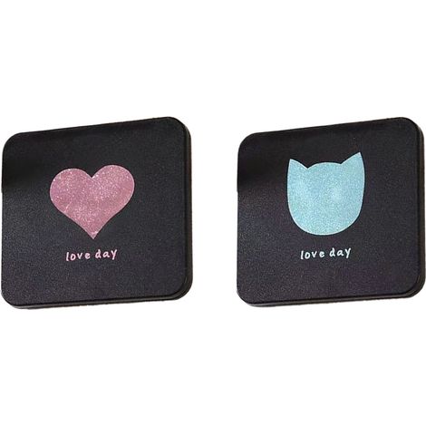 Miroir compact pour hommes, femmes et filles, miroir de maquillage de voyage pour sac à main et poche, miroir portable double face, style 2 (1/5)