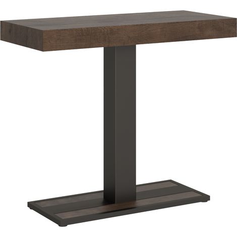 Consolle allungabile 90x40/196 cm Capital Small Noce telaio Antracite (1/5)