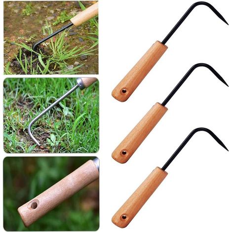 Outil de Suppression des Mauvaises Herbes 3PCS Outils de Désherbage Outils De Jardinage Ensemble pour Creuser la Transplantation de Pelouse de Jardin (1/5)