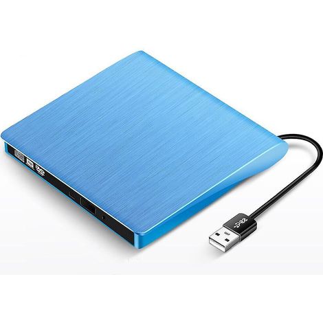 external Cd Drive Usb 3.0 Slim External Dvd Cd Drive High Speed Data Transfer Burner (blue) (1/5)