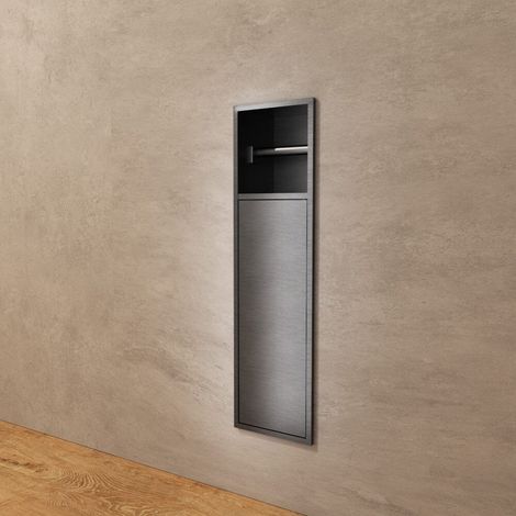 Escobillero empotrado EGEAN black gun metal (1/4)