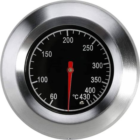 Thermomètre de four en acier inoxydable avec couvercle pour barbecue à gaz 60 ℃ 430 ℃ (1/5)