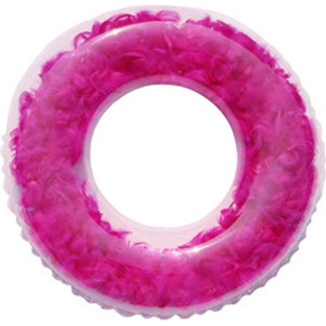 Transparenter, aufblasbarer Schwimmring – Dickes PVC – Mit Pailletten und Federkern – Für Pool oder Garten – 1 Stück (1/5)