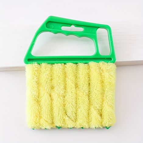 Brosse de nettoyage de vitres (verte), tête de brosse détachable et lavable, plumeau en plastique détachable pour la maison (1/4)