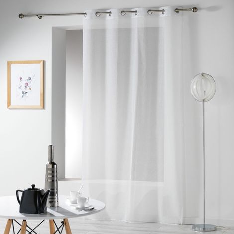 Rideau Voilage "Telma" 140x280cm Blanc (1/4)