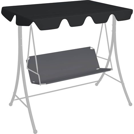 Toit de rechange de balançoire noir 188/168x145/110 cm vidaXL
