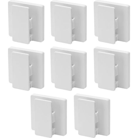 Lot de 8 clips muraux autocollants à ressort - Grandes pinces adhésives - Porte-serviettes - Décoration photo - Pour salle de bain, cuisine, maison, hôtel (1/5)