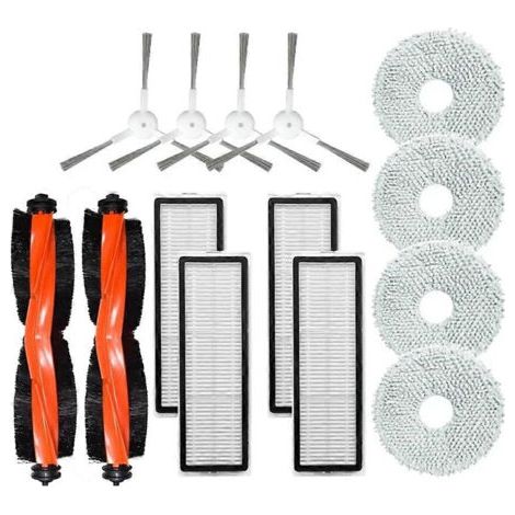 Accessoires et pièces détachées pour Xiaomi Mijia Omni 2 C102CN / B101CN / B116CN / X10+ Plus : brosse principale, filtre HEPA et chiffon de nettoyage.