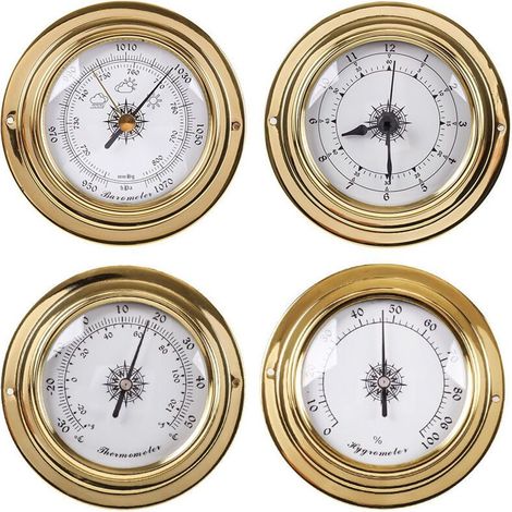 Analoge Wetterstation – Barometer, Thermometer, Hygrometer (4-teilig) (1/5)