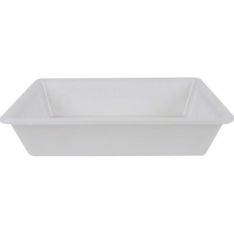 10 l weißer Lebensmittelbehälter aus Polypropylen, 40 x 30 x 10 cm STEFANPLAST