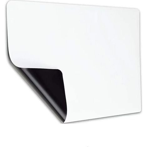 Tableau magnétique pour réfrigérateur – Tableau blanc effaçable à sec, idéal pour planifier les menus, listes de courses et activités créatives enfants – Surface lisse avec aimants intégrés