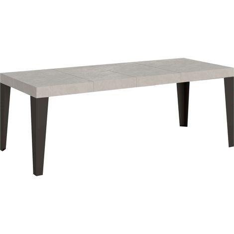 Table Extensible 90/246X90 Cm Flame Premium Pieds Cachemire Anthracite (1/4)