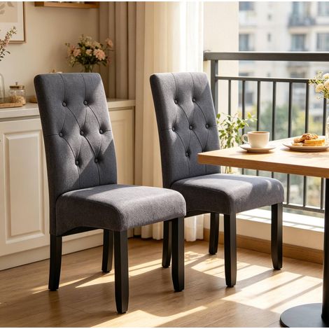 Küche Hocker,Essstühle,Empfangsstühle,Schlafzimmer Dressing Stühle mit Hohem Rücken,Wohnzimmer Stühle(nur 2PCS Stühle) (1/5)