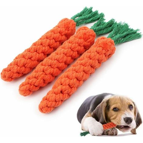 Lot de 3 jouets à mâcher en corde tressée pour petit chien – DELKEVIC