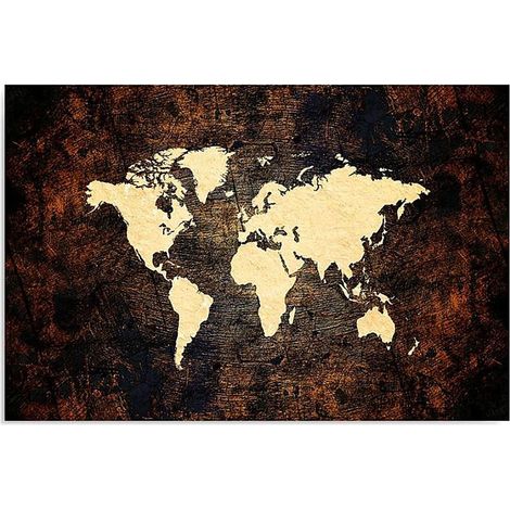 Tableau carte du monde sur la scène 2 - 50 x 40 cm (1/5)