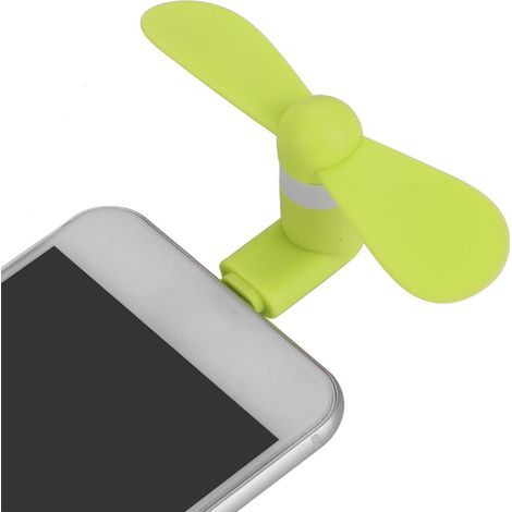 Mini ventilateur portable micro USB ultra silencieux pour smartphones Android OTG (vert) (1/4)