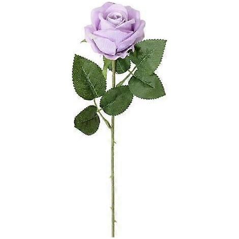 Branche de rose artificielle avec tige - Décoration florale artificielle pour la maison, les mariages et les fêtes - Accessoires photo pour la maison et l'extérieur (jardin).violet clair (1/5)