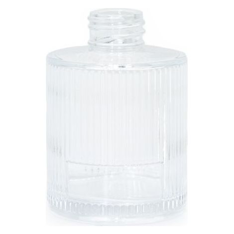 Botella redonda acanalada para difusor de varillas de 150 ml  - Transparente
