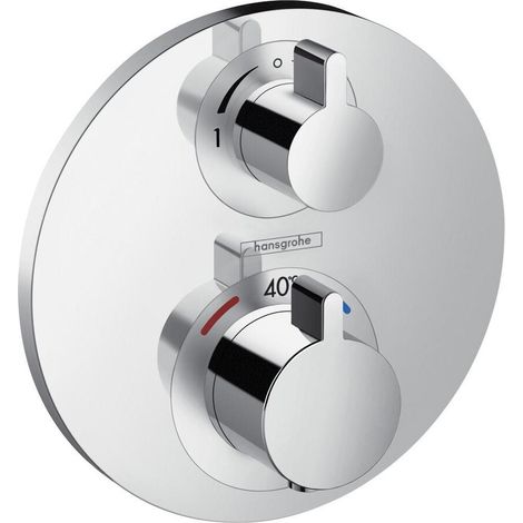 Hansgrohe Fertigset für Thermostatmischer S Unterputz mit Absperr- und Umstellventil (15758000) (1/5)