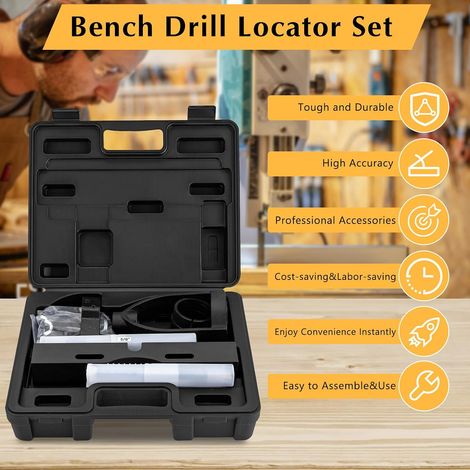 Kit de positionneur de foreuse de table, kit d'accessoires de mortaise de foreuse, outil de positionnement de mortaise de table de travail du bois (1/5)
