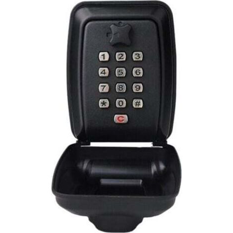 [NON UTILIZZATO] Cassetta portachiavi di sicurezza impermeabile nera 121x95x62mm, cassetta portachiavi da parete, cassetta portachiavi da esterno, cassaforte per chiavi, cassetta portachiavi di sicure