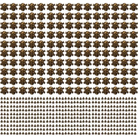 Boutons Tête de Mort 150 pièces 13x12mm Bronze Style Punk Rivets DIY (1/5)